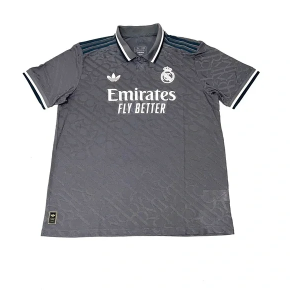 NWOTAdidas Real Madrid シャツ XL グレー Real Madrid Gray Jersey XL